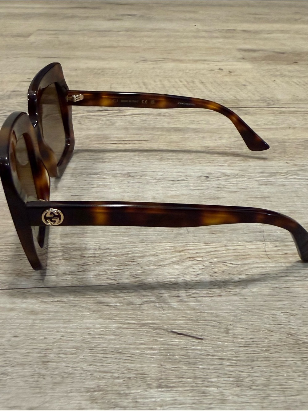 Women’s GUCCI - GG0328S (002) Sunglasses Square Oversized Sunglasses Brown - Picture 2 of 7